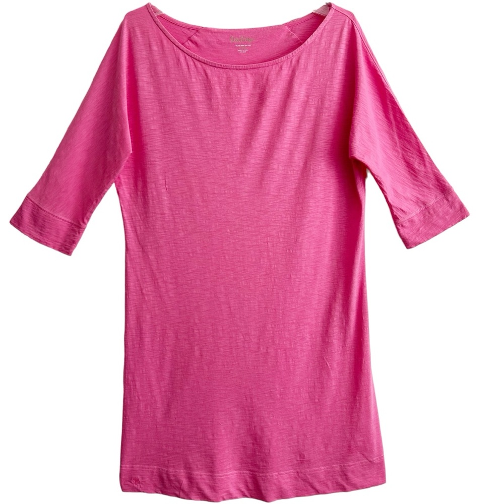 Lilly Pulitzer Rose Pink Pima Cotton T-Shirt Dress L